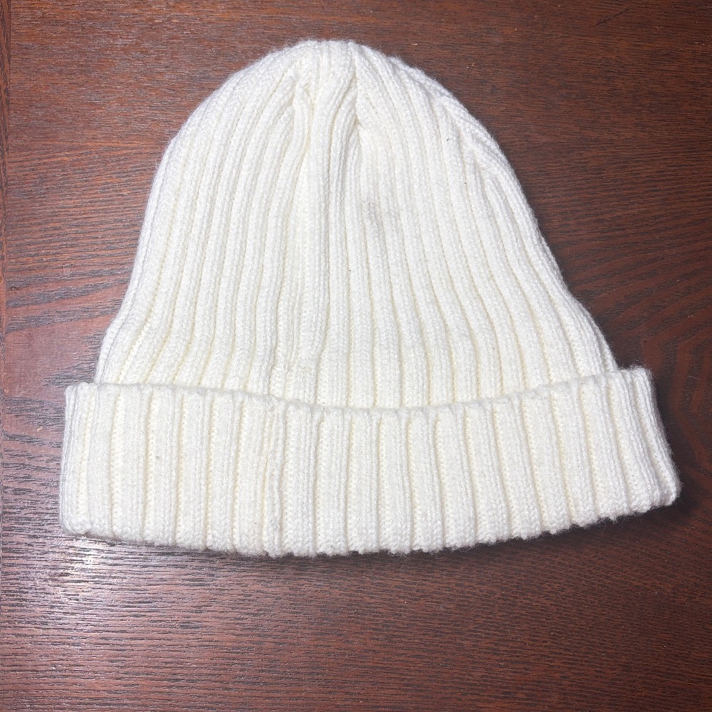 Women's Cream Knit Beanie - Picture 2 of 5
